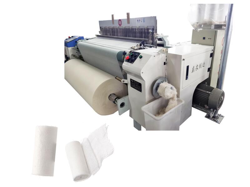 surgical gauze bandage making machine air jet loom
