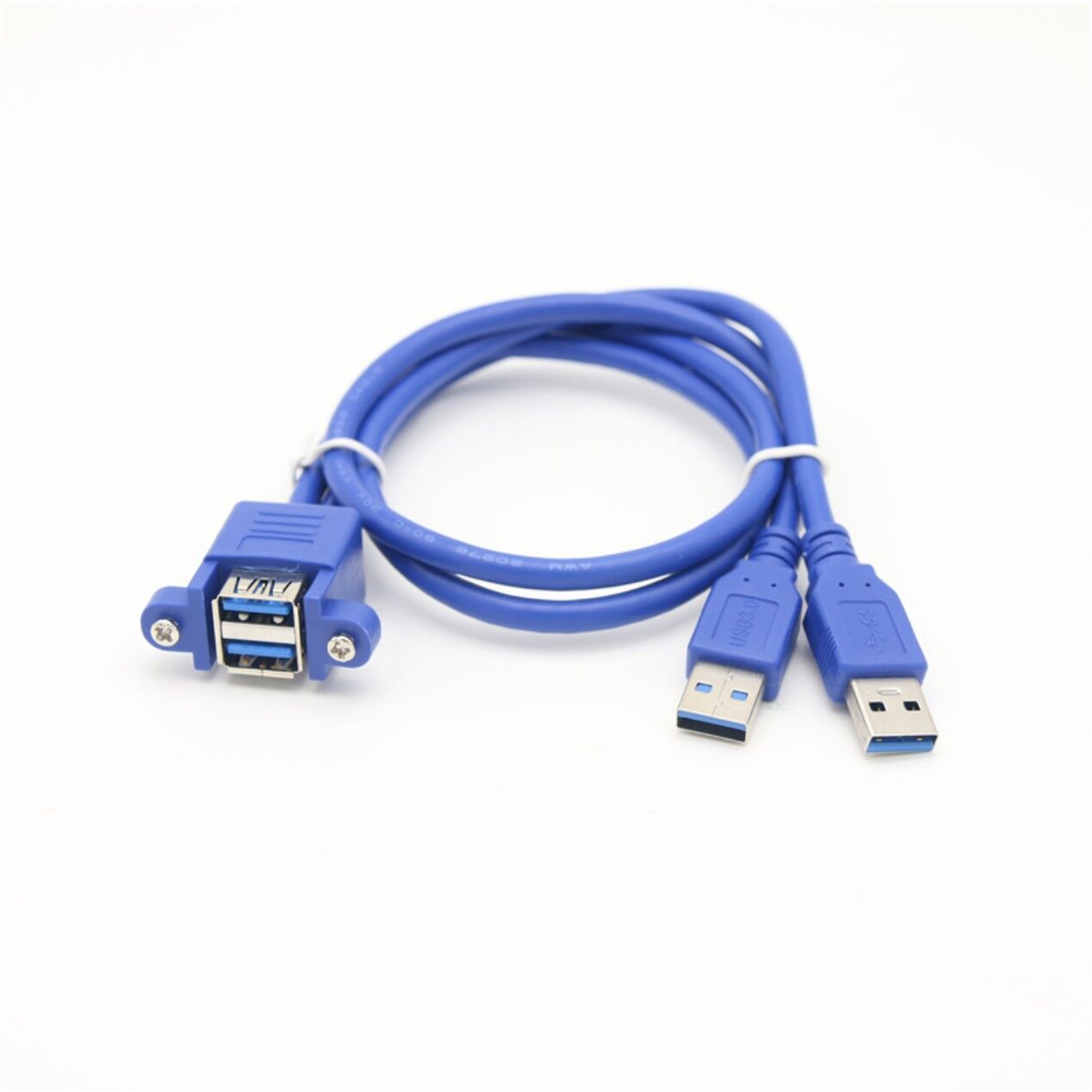 2 Ports Dual USB 3.0 Male to USB 3.0 Female Data Extension Cable
