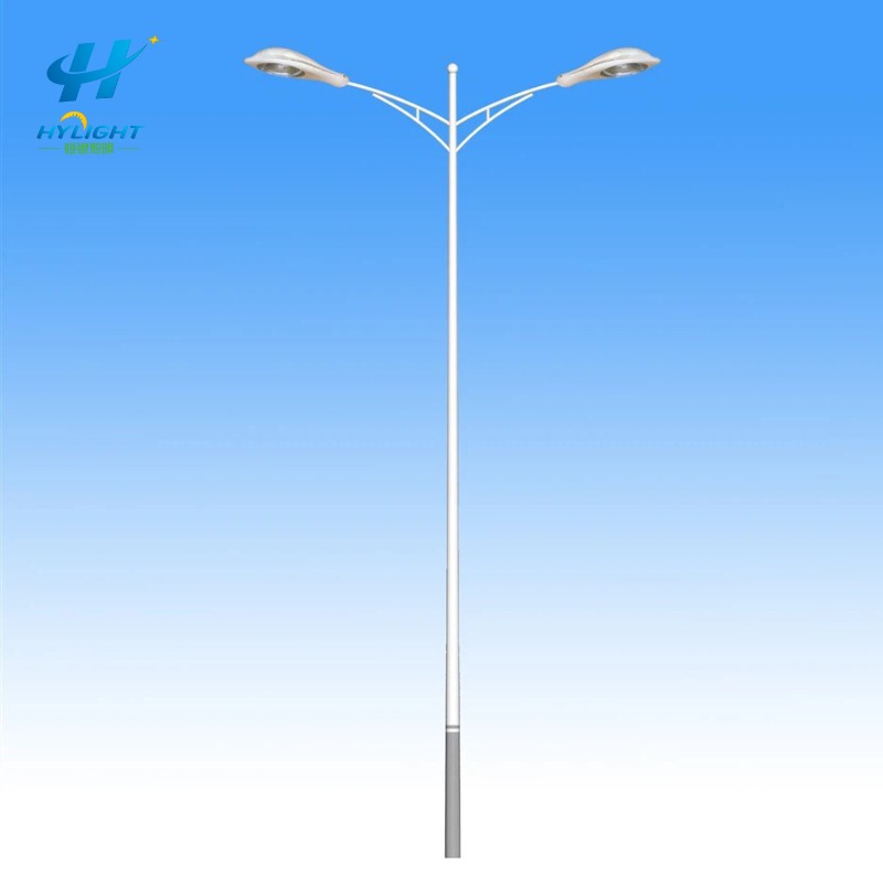 commercial parking lot light pole with hot dip galvanized steel structure