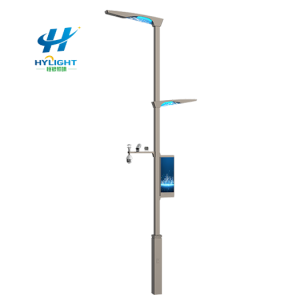 smart light pole with camera WiFi LED screen and city service modules