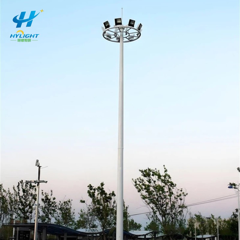 high mast street light pole for stadium port and large outdoor area lighting