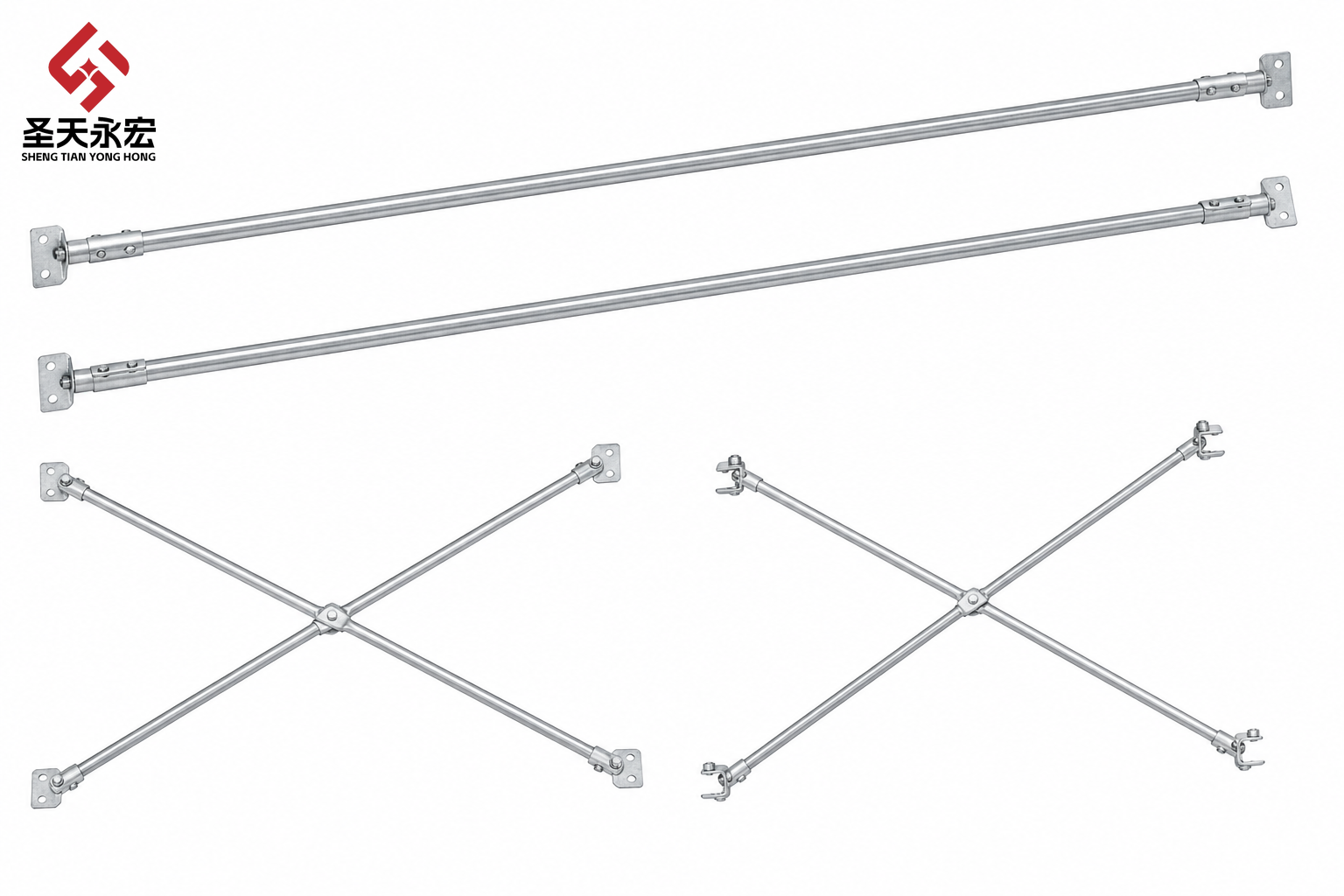 Hot-Dip Galvanized Longitudinal & Cross Bracing for Greenhouse Structures