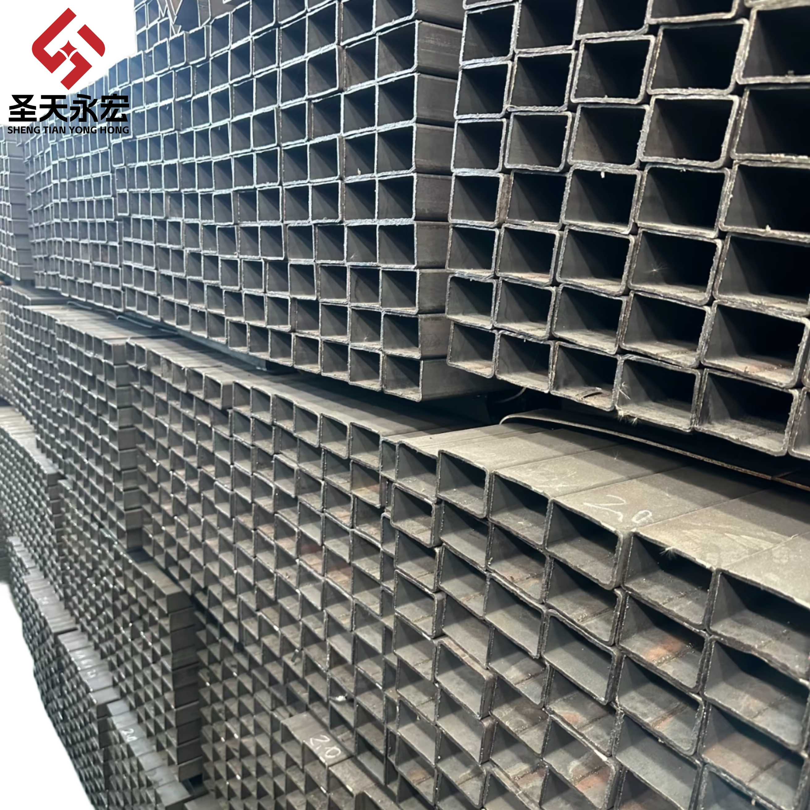 Black Rectangular Steel Tube