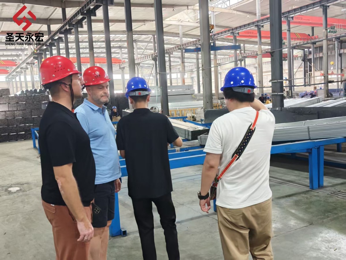 Polish Customers Visit Our Steel Pipe Factory for Business Cooperation
