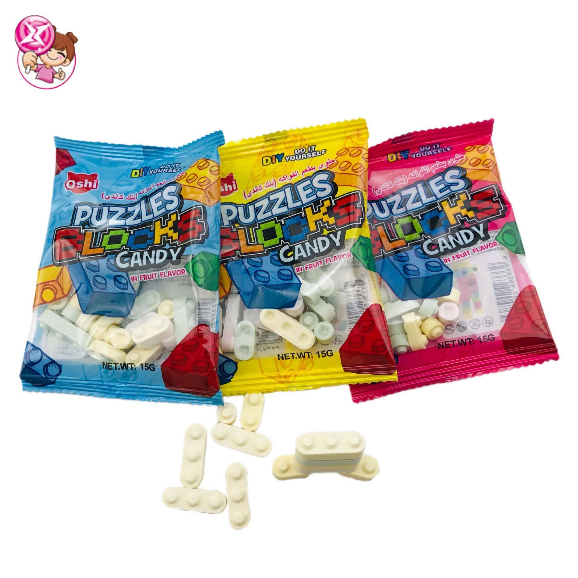 Mini block compression candy