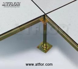 What are the key components of a raised access floor system?