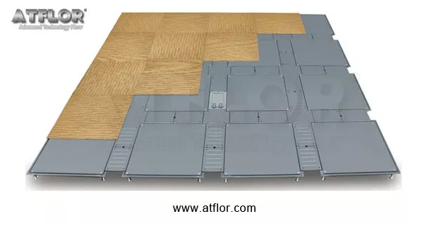 Trunking Bare steel raised access floor