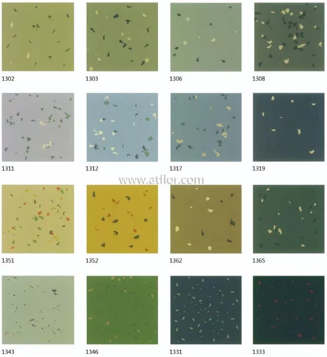 Glazed Surface with Star Granule Rubber Floor