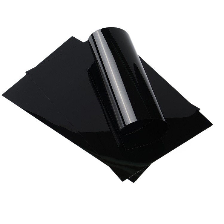 0.8 mm Glossy Black PVC Sheets Heat Press Transfer Film Flex Vinyl Cutting Eco-friendly Durable Wear Resistant High Quality