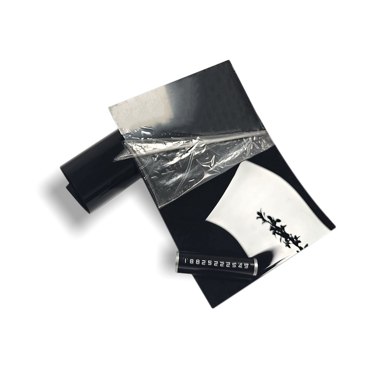 Black PC Sheet Halogen-Free Flame-Retardant Eco-friendly 0.3mm Insulation Film Roll High Voltage Fireproof Cutting