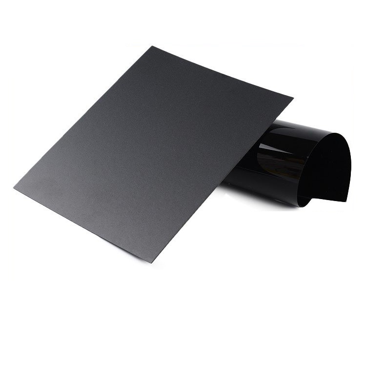 Custom Black 0.25 mm Thickness PC Film Sheet Eco-friendly Durable High Quality Plastic Sheets Cutting Wear Resistance DIY