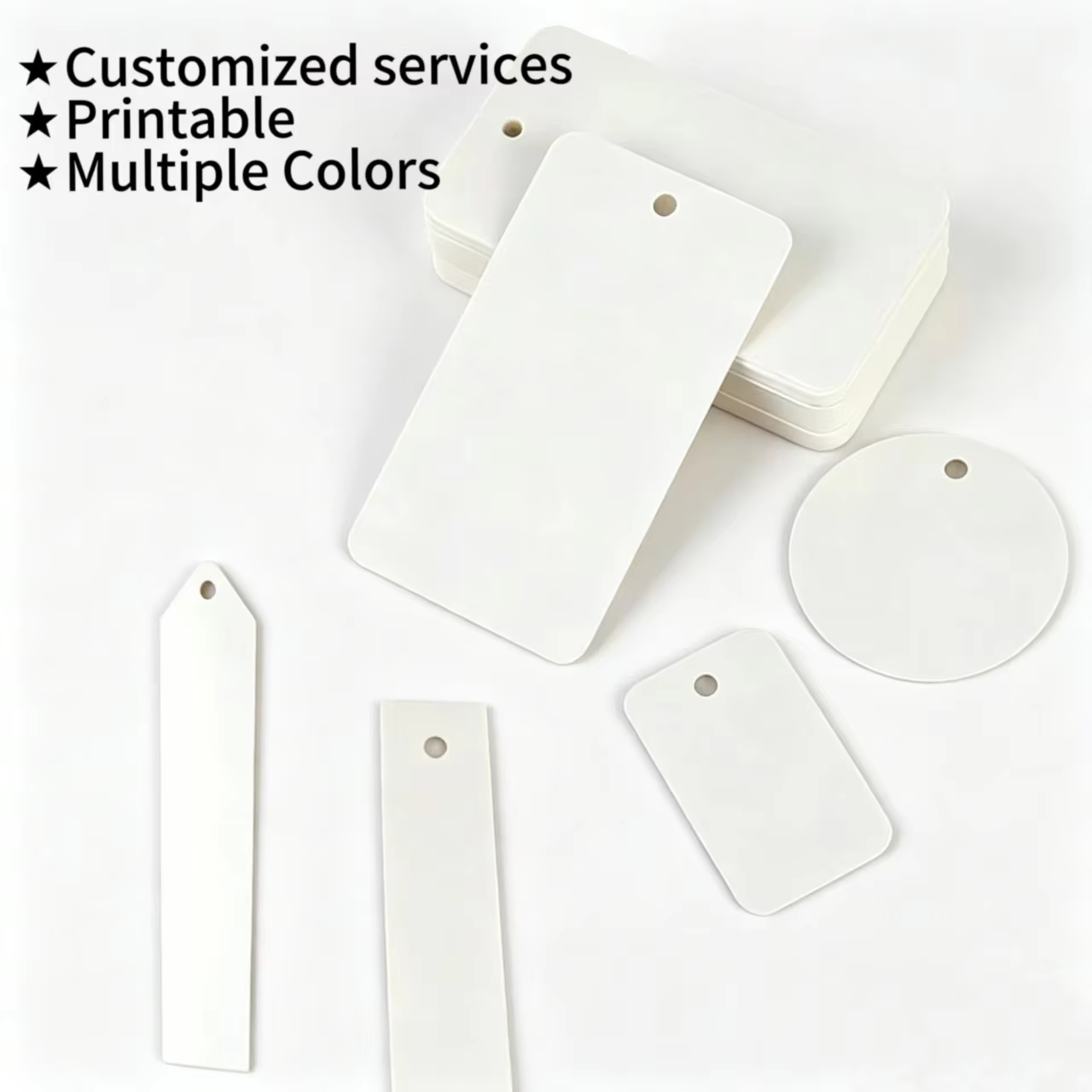 Factory Direct Custom Eco-friendly Plastic Tags Luggage/Garment Labels Waterproof Tear-Resistant Printing Cutting Bulk Orders