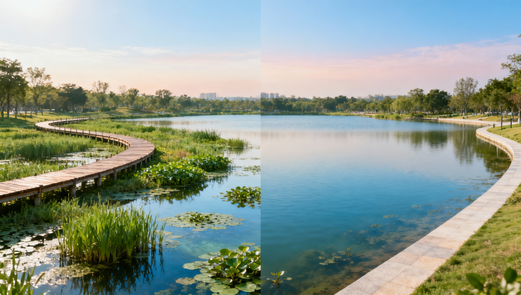 Humedales culturales o lagos de parque: qué funciona mejor