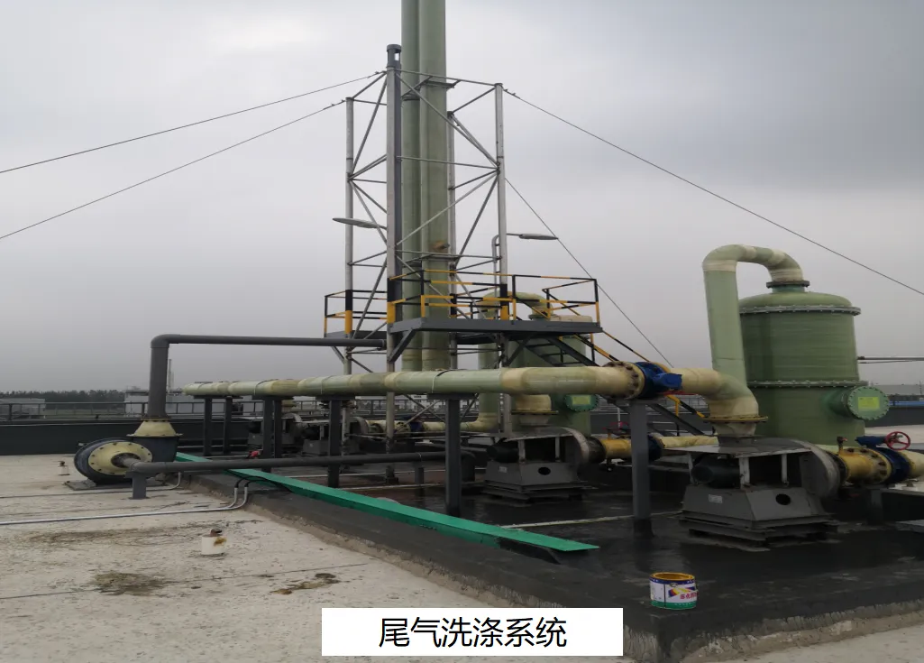Proyecto de preparación de dióxido de cloro de baja presión negativa — Sistema de depuración de gases de cola