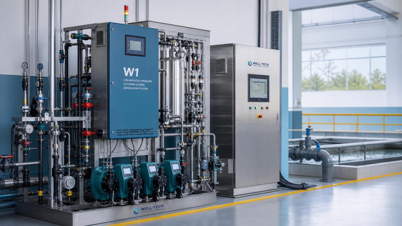 Guía de mantenimiento de activos a largo plazo para sistemas de tecnología de preparación de dióxido de cloro tipo W1 (baja presión negativa)