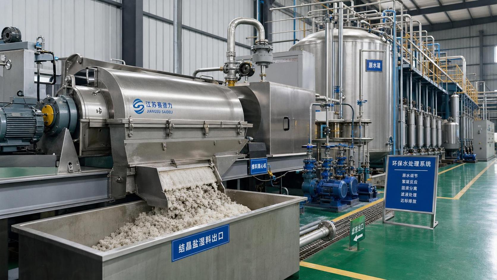 Límites de caudal de centrifugadora pusher química en producción continua