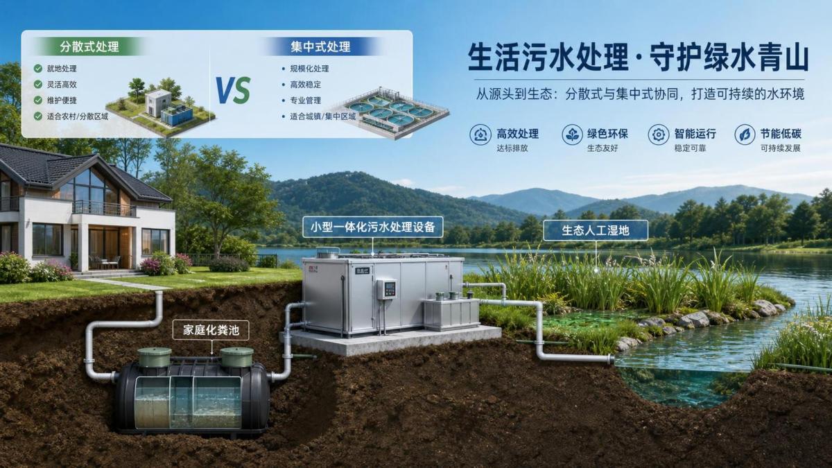 What are the different types of domestic sewage systems?