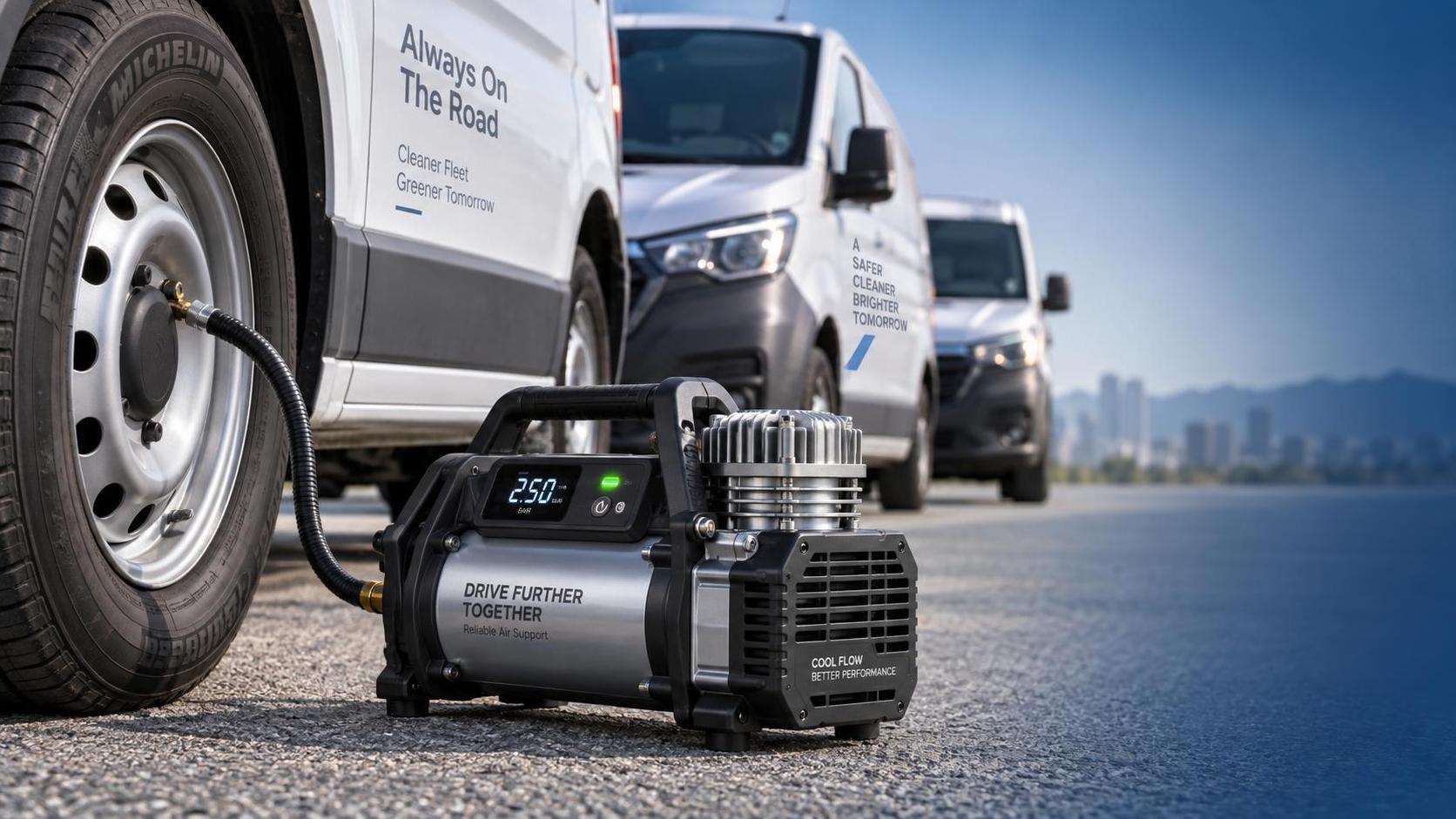 Pompes à air portables pour pneus de voiture : éviter la surchauffe lors de l'utilisation en flotte