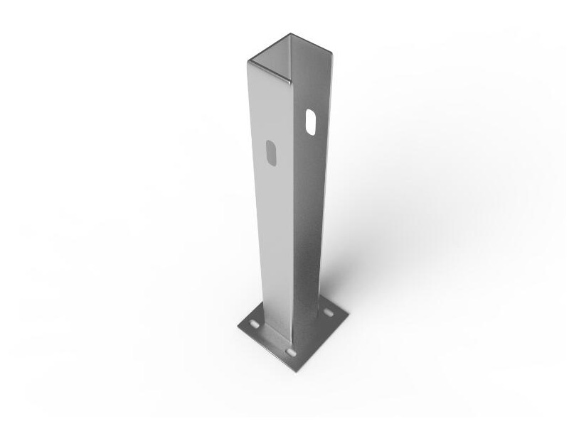 Plaque de base pour poteau en U