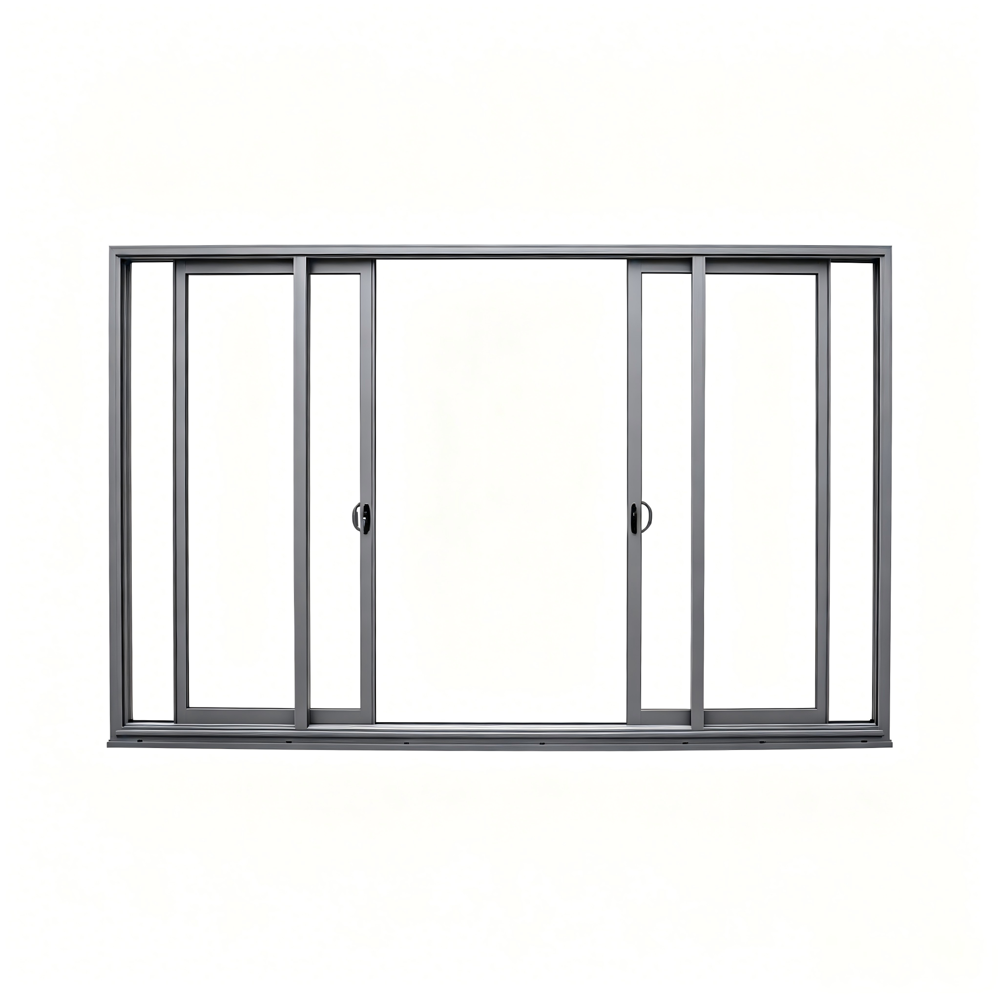 Tempered Glass Frame Minimalist Design Energy Saving Sliding Window