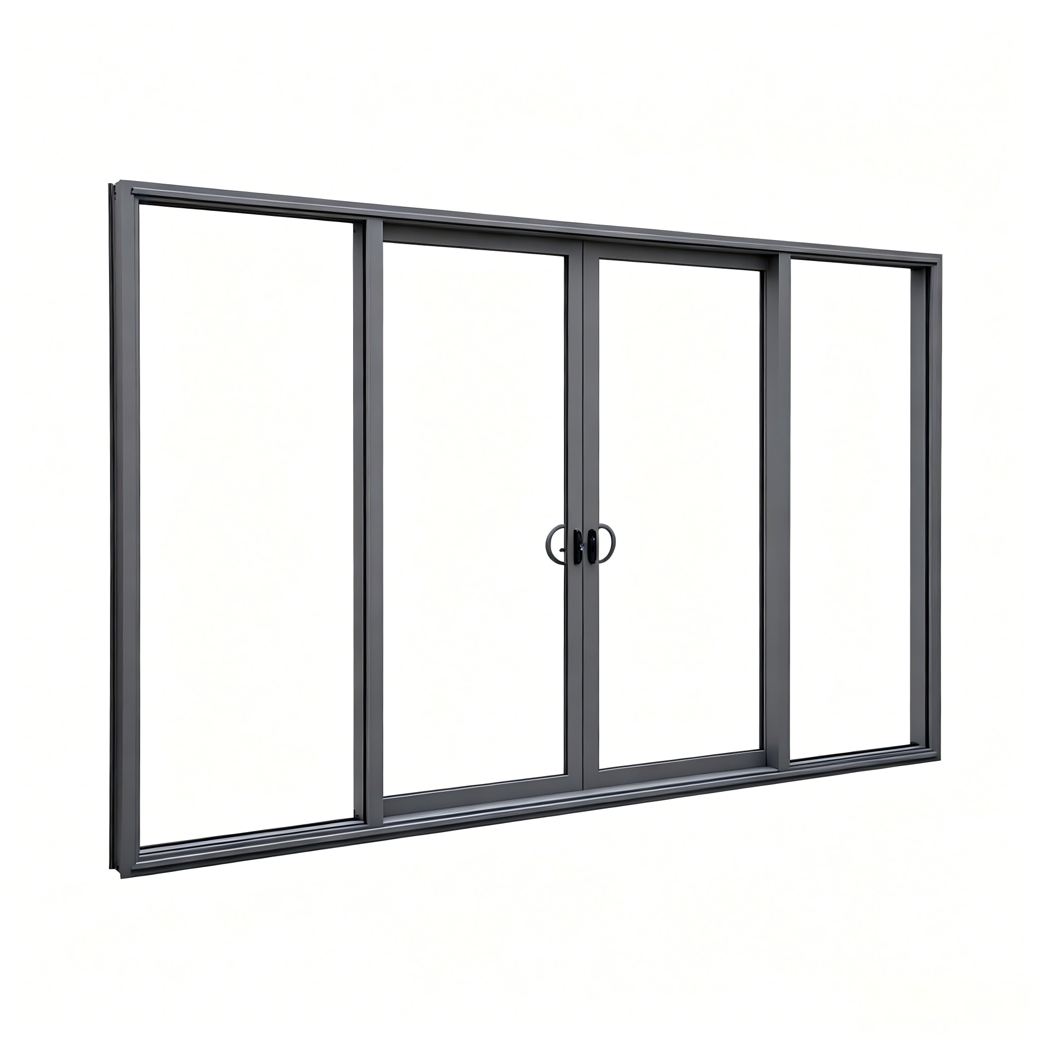 Tempered Glass Frame Minimalist Design Energy Saving Sliding Window