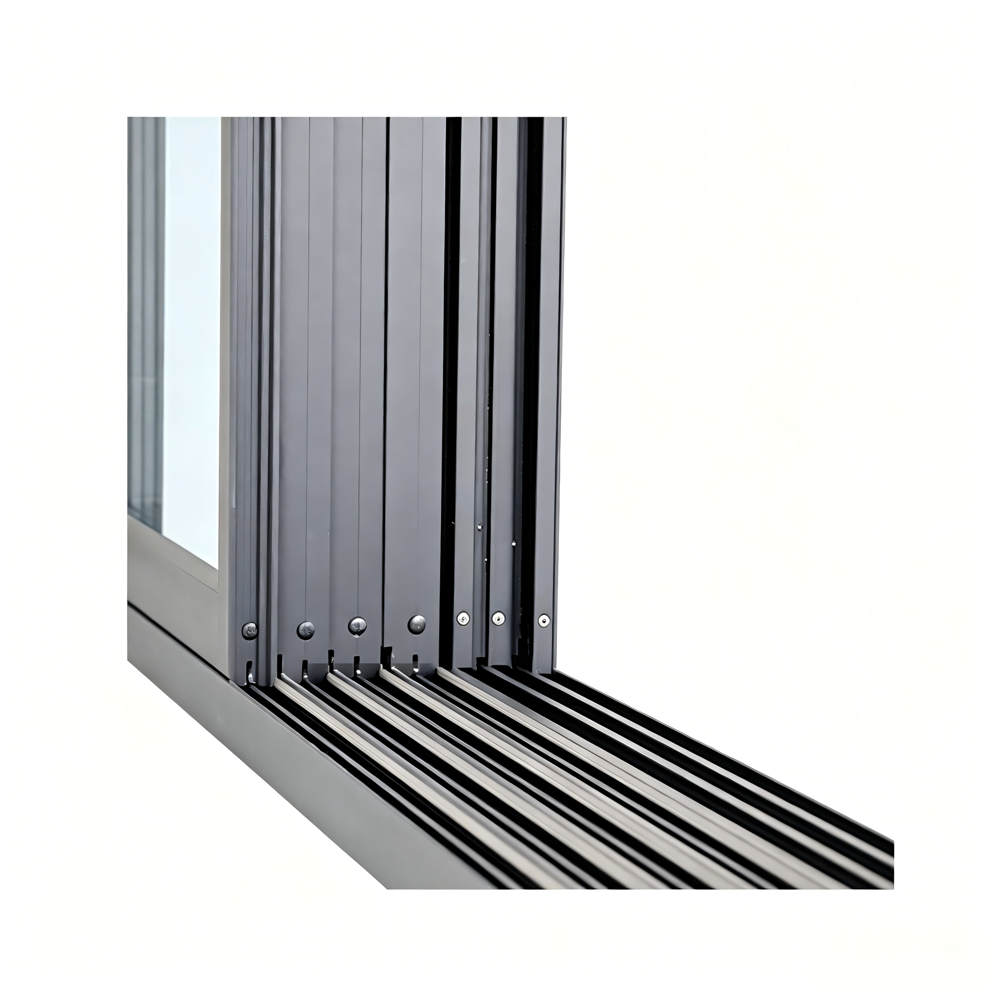 Tempered Glass Frame Minimalist Design Energy Saving Sliding Window