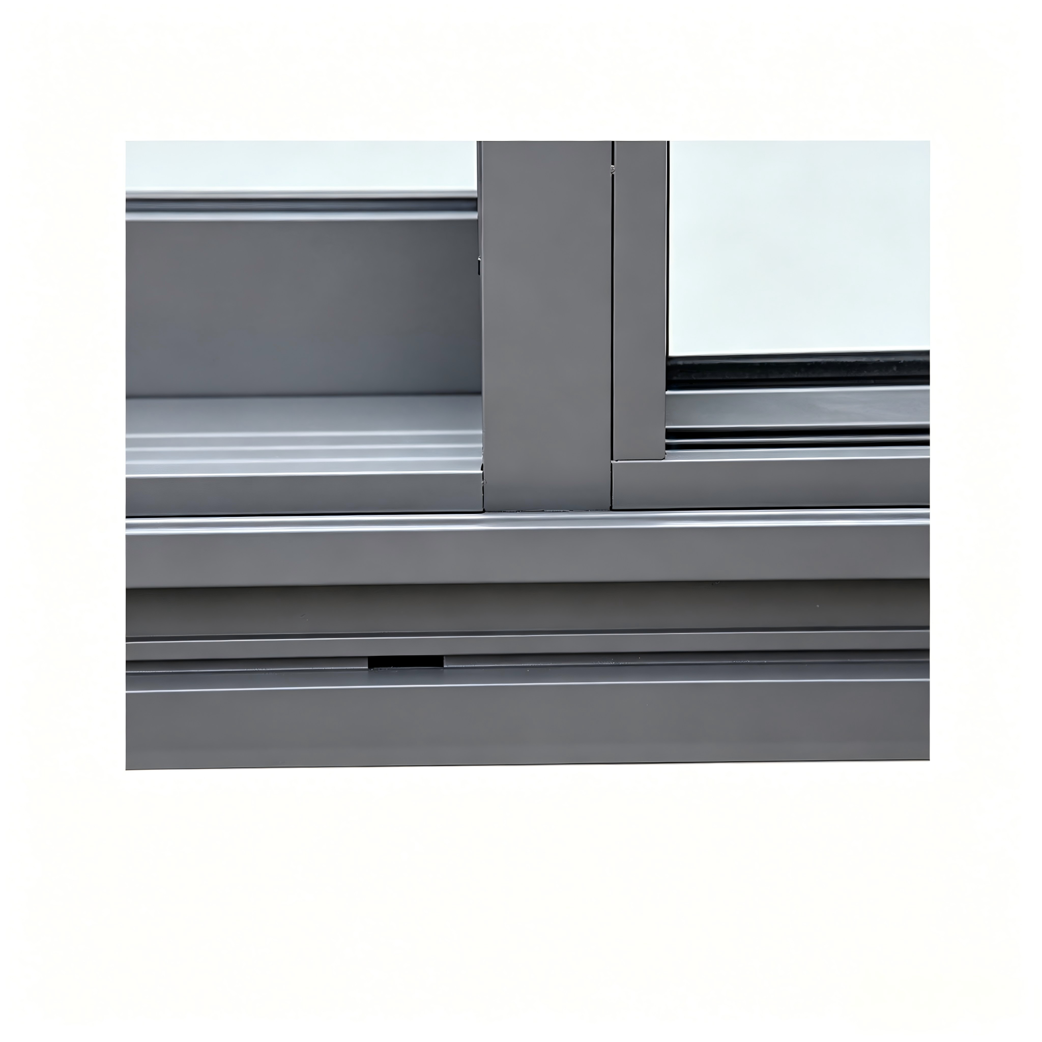 Tempered Glass Frame Minimalist Design Energy Saving Sliding Window