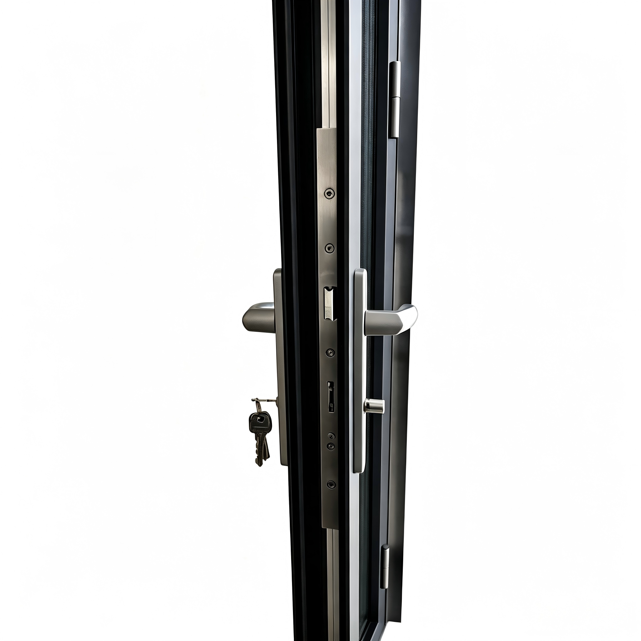 Factory Price Customized Tempered Glass Entry Door Aluminum Alloy Profile Hinged Doors