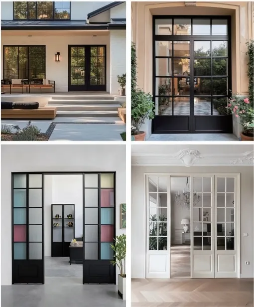 M4 French-Style Thermal-Break Aluminum Casement Door Customizable