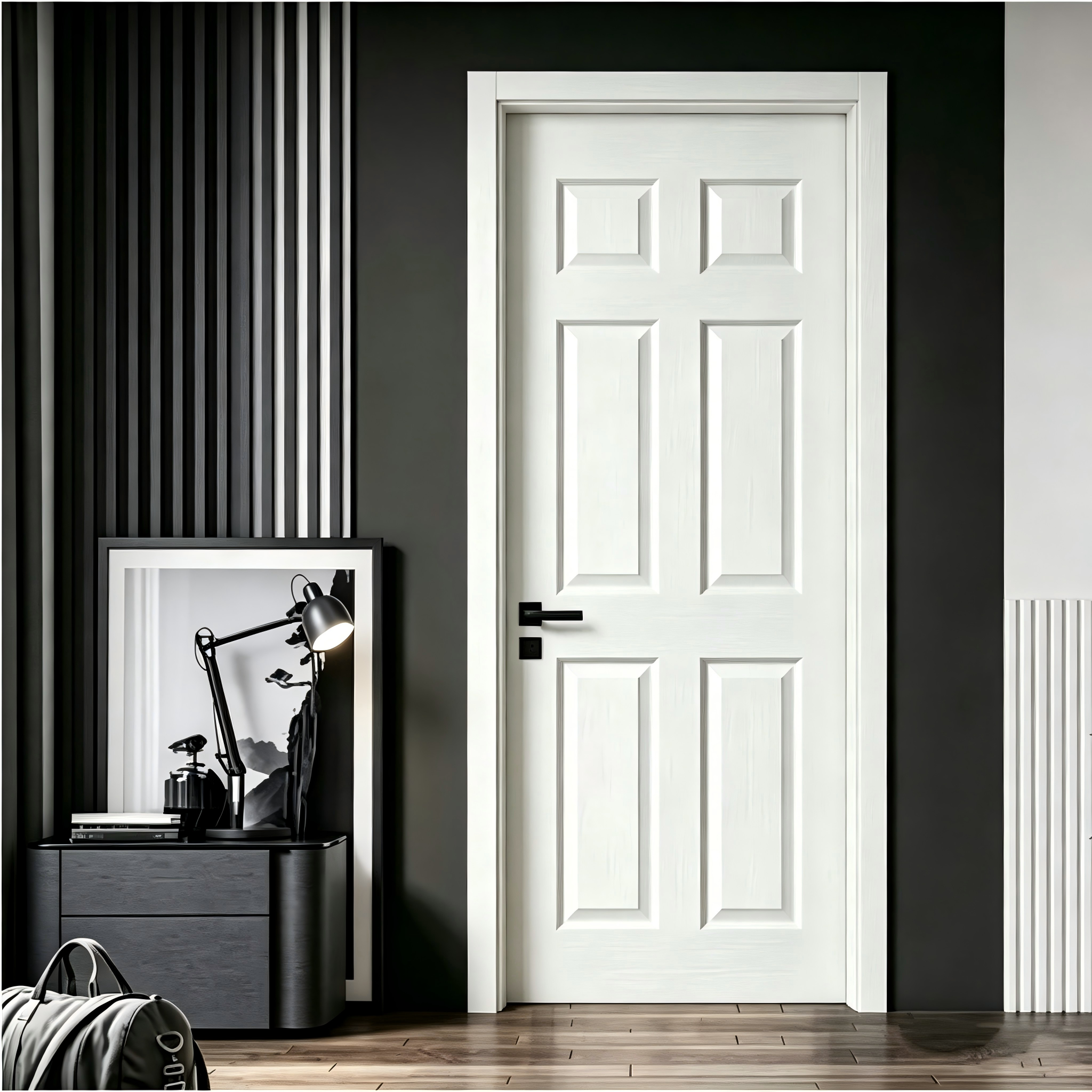 High Quality Wooden Wood Door Custom Size Interior Bedroom Door Wholesale