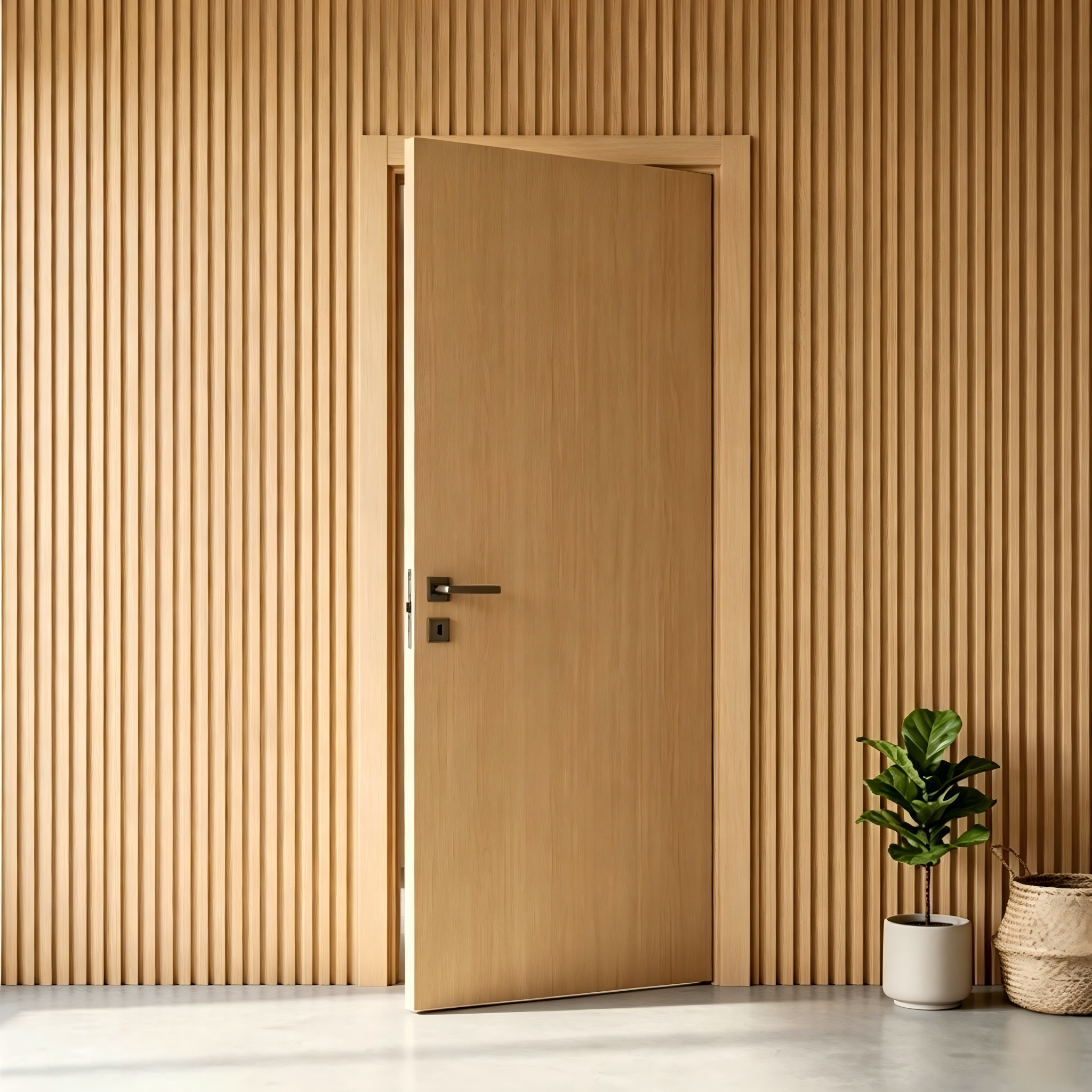 Hot Sale Modern Interior Entrance Door Fireproof Wooden Room Door Sound Insulated MDF Timber Solid Wood Doors for Hotel