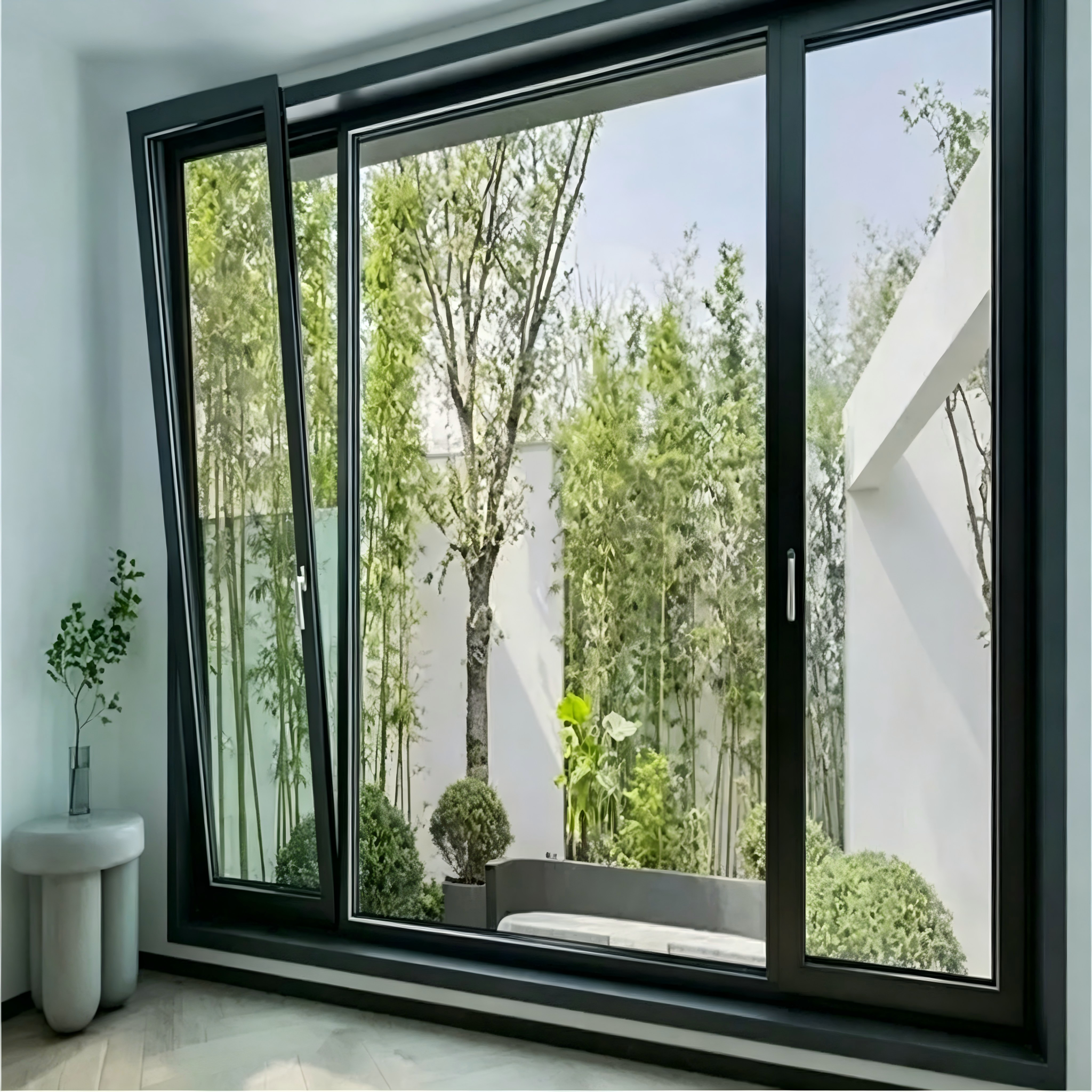 Energy Saving Double Pane Glass Low-E Coating Sliding Window for Modern Homes