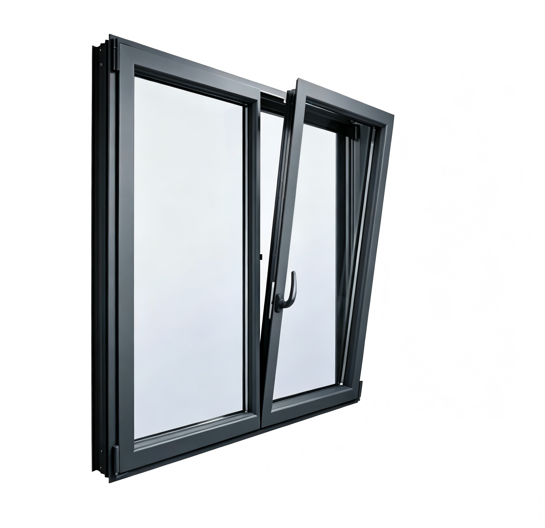 Factory Price Aluminum 5mm+12A+5mm Double Glass Casement Window