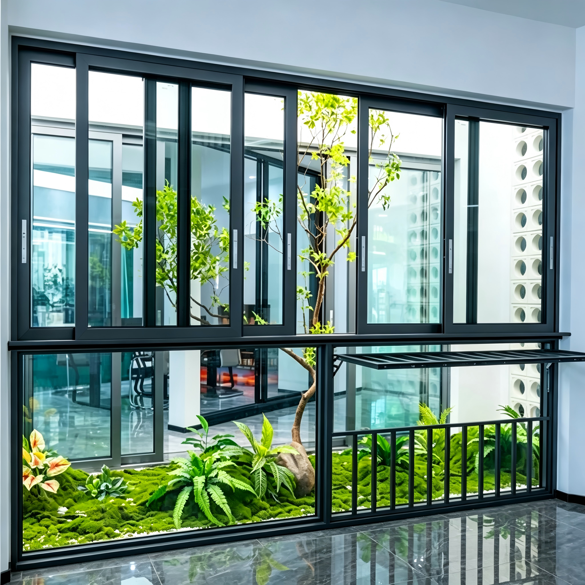 OEM Customized Profile Thickness 1.4mm/1.8mm Aluminum Casement Window