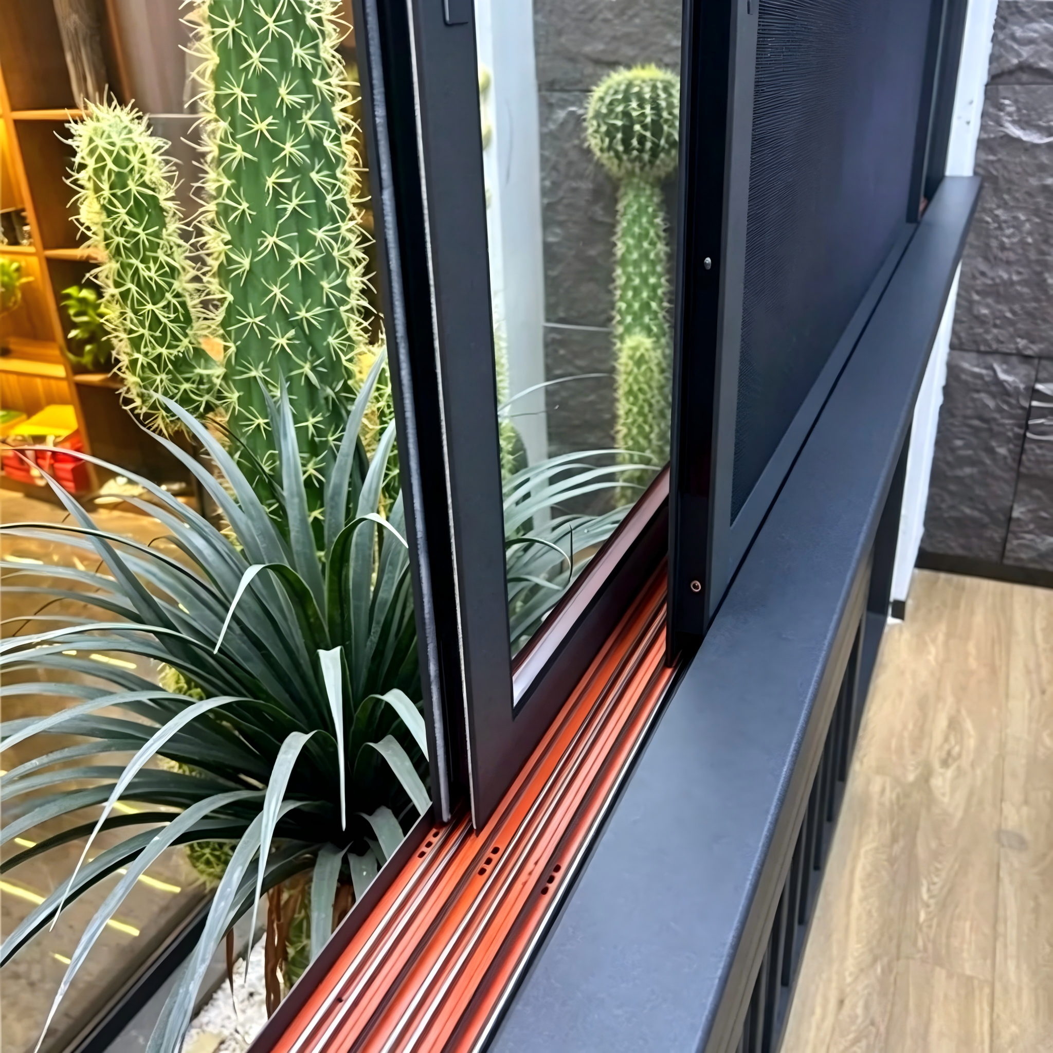 Aluminum EPDM Sealing System Double Triple Glass Casement Window