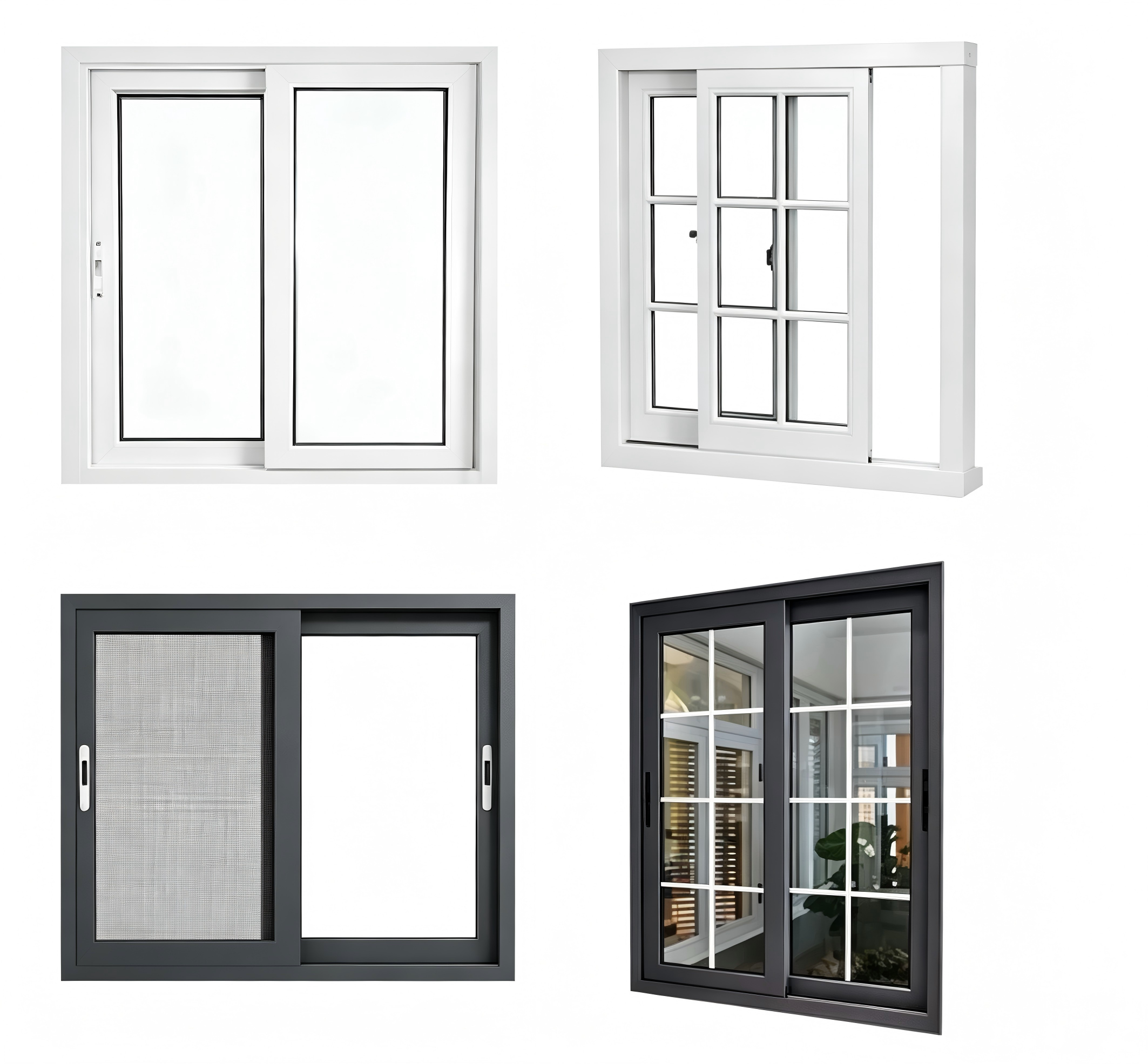 Thermally Insulated Frame Double Glazed Low-E Glass Sliding Window