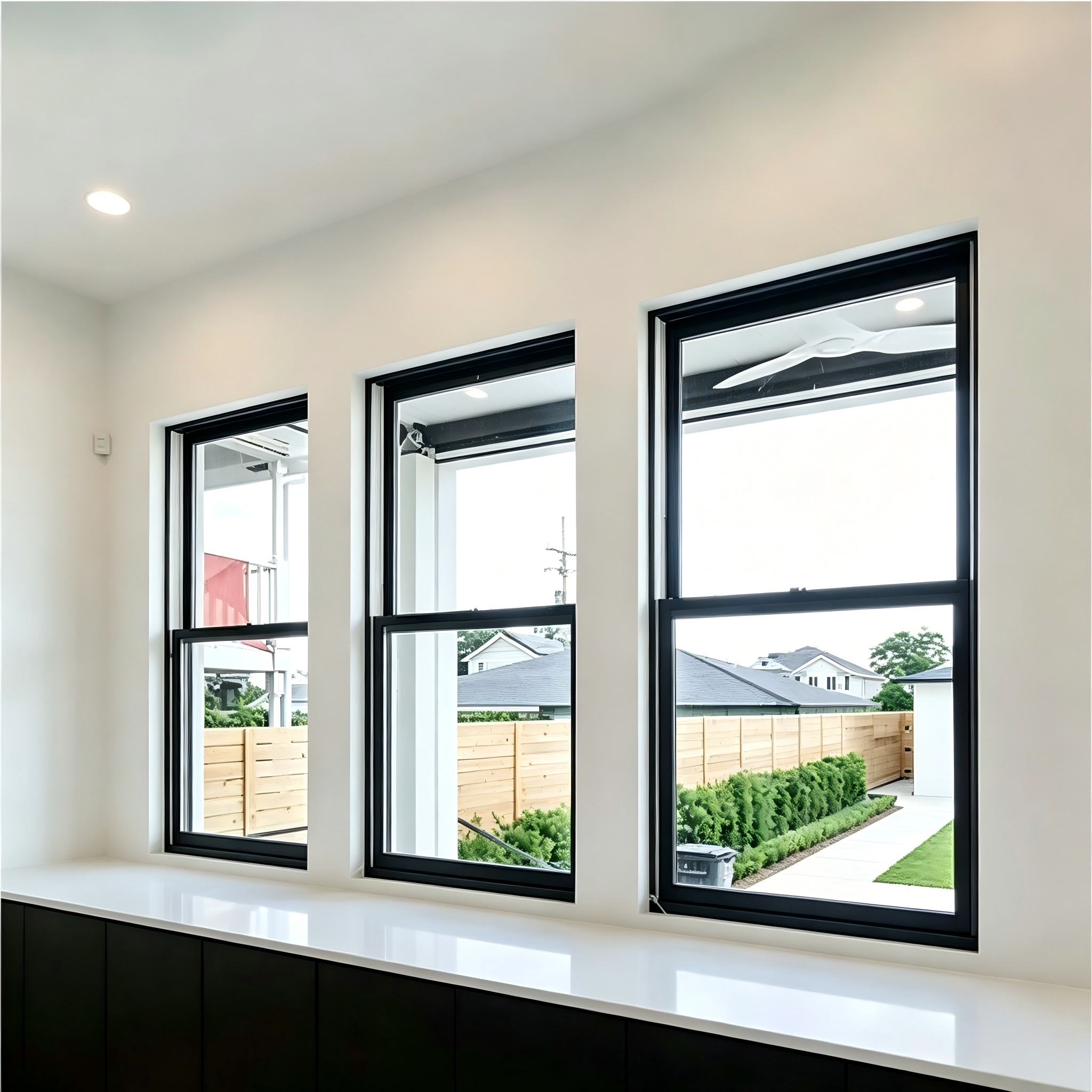 Customized Standard Bathroom Kitchen Interior Glass Windows Aluminum Frameless Interior Glass Sliding Window
