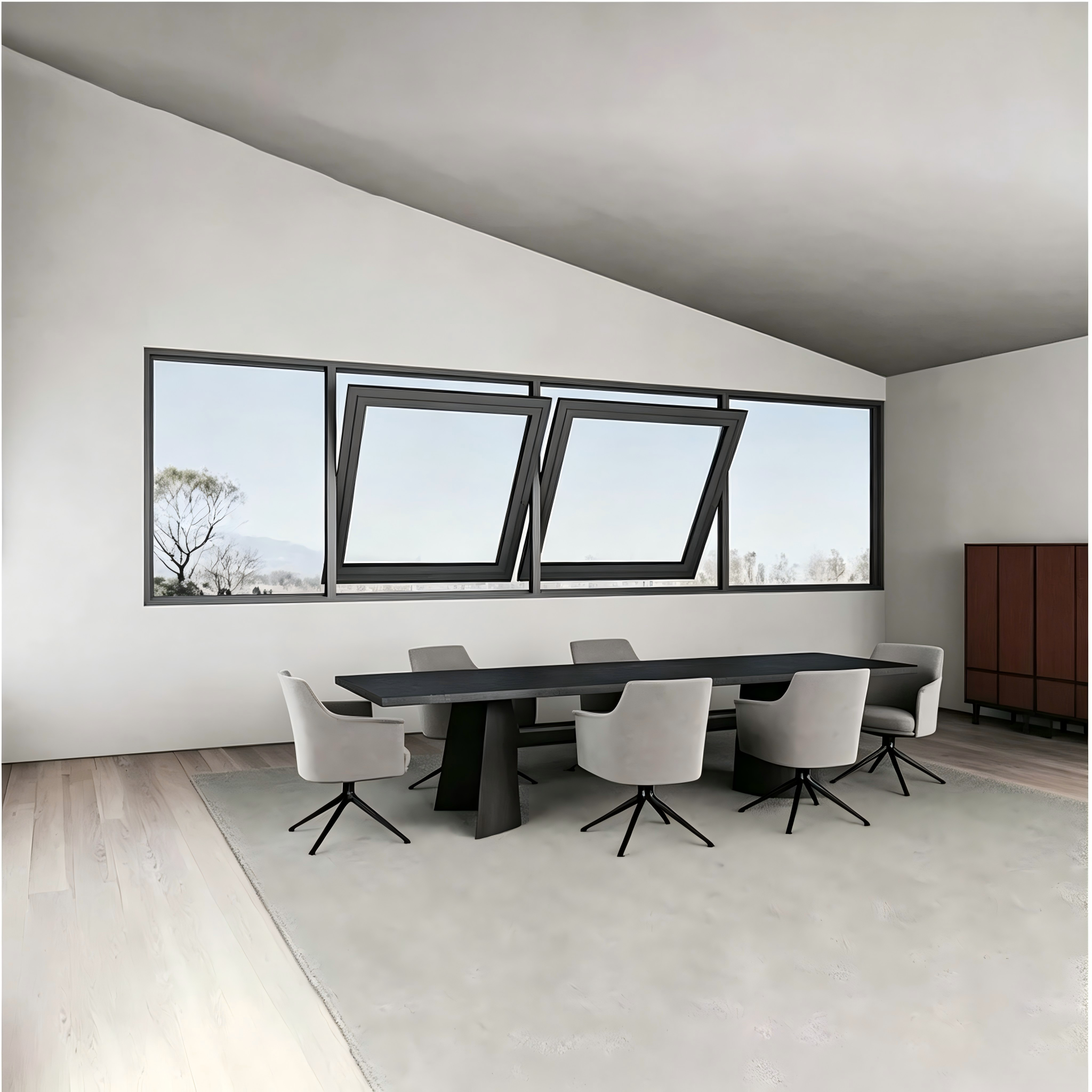 Latest Double Tempered Glass Energy Efficient Thermal Break Aluminum Window for Hotel