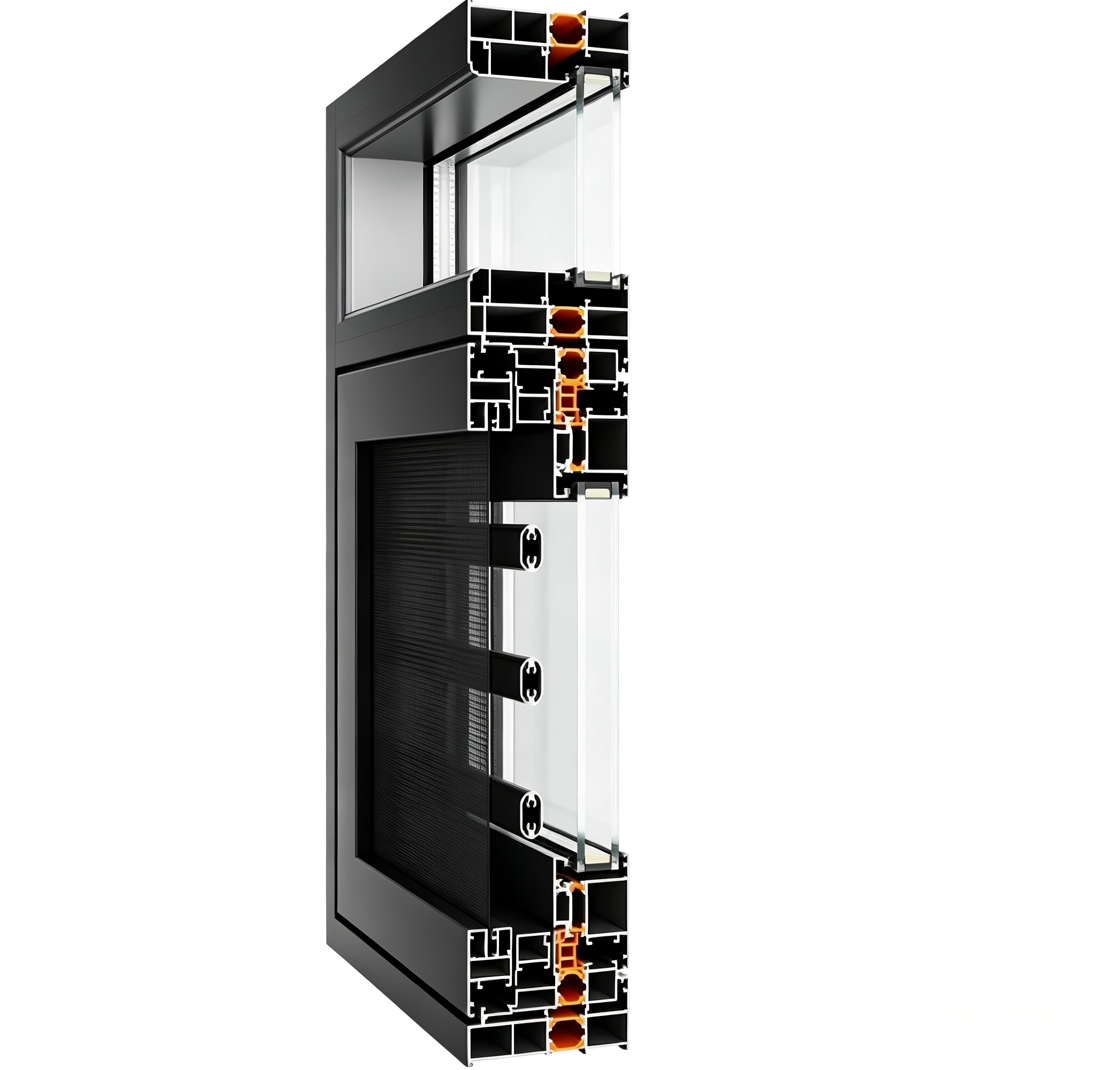 Hot Sale Powder Coating 110 Series Thermal Break 6063 Aluminum Casement Window Alloy Extrusion Profile