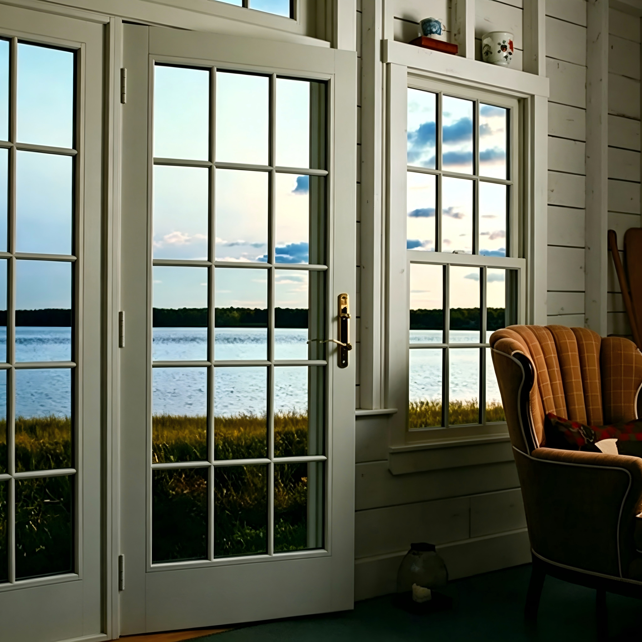 Nfrc Certified Customized Tempered Glass Entry Door Triple Glazed Aluminum Hinged Doors