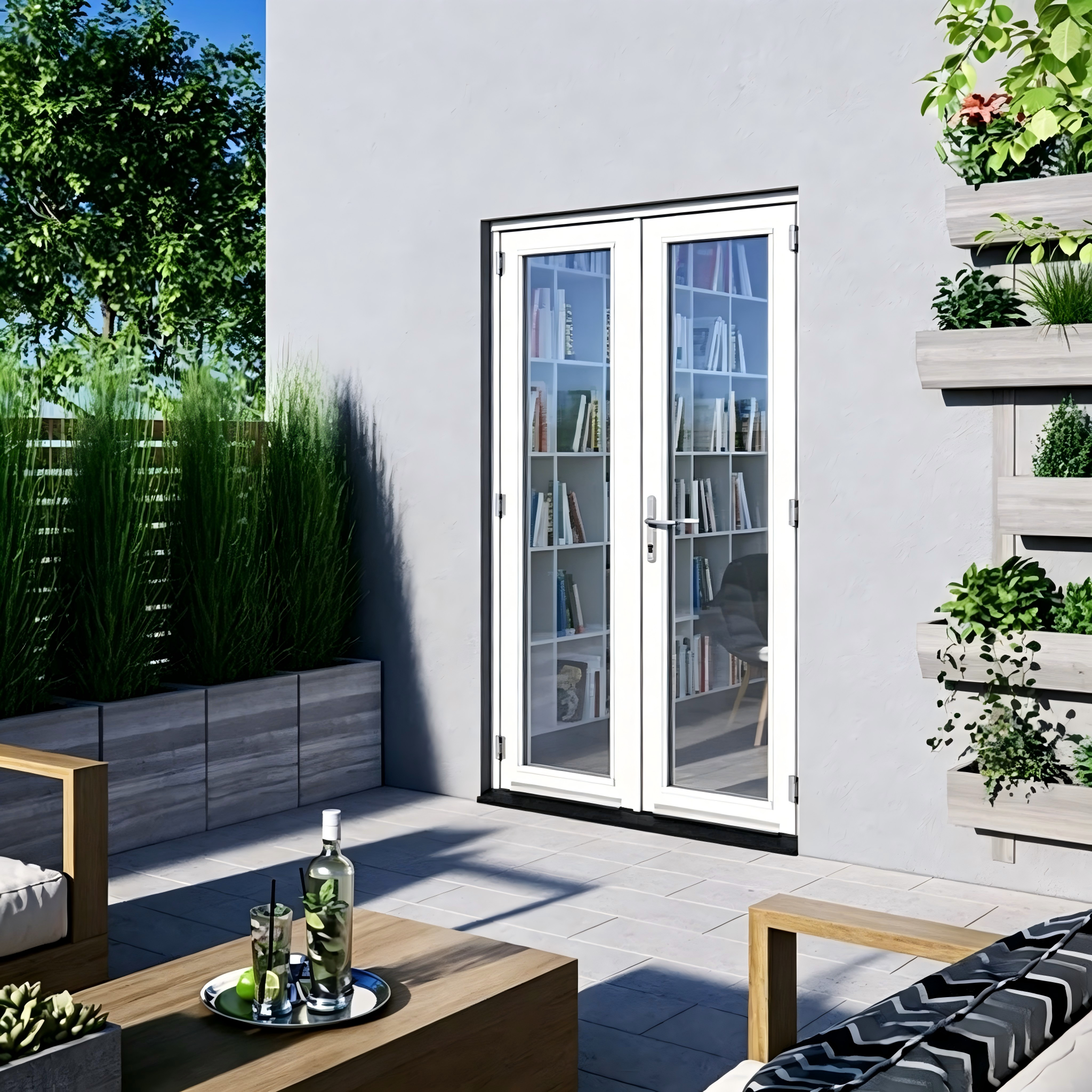 New Design Customized Tempered Glass Entry Door Soundproofing Interior Hinged Doors for Hotels
