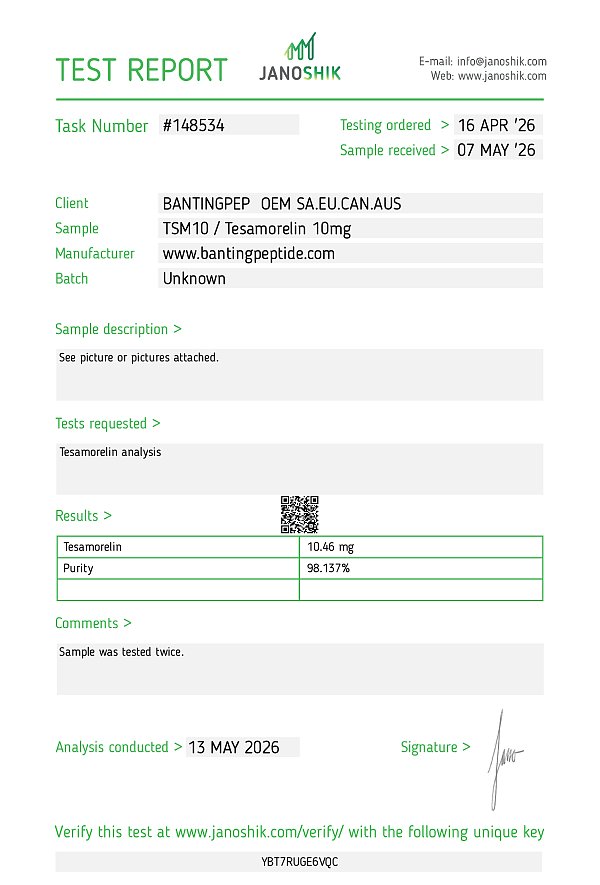 TSM10 Tesamorelin 10mg