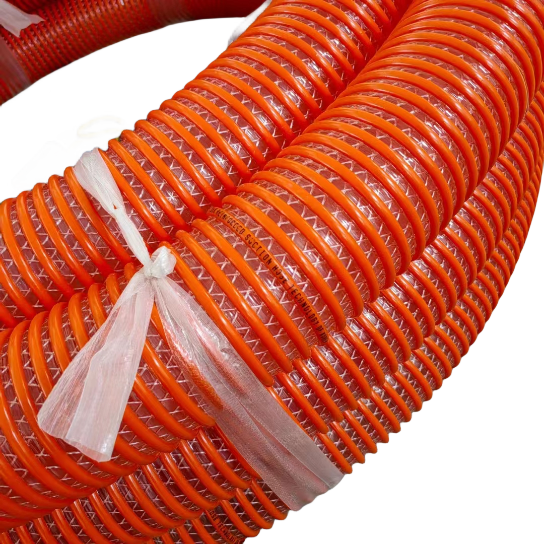 4 Inch High Quality Thickened Wear-resistant Industrial Pvc Spiral Plastic Reinforced Oil-resistant Hose