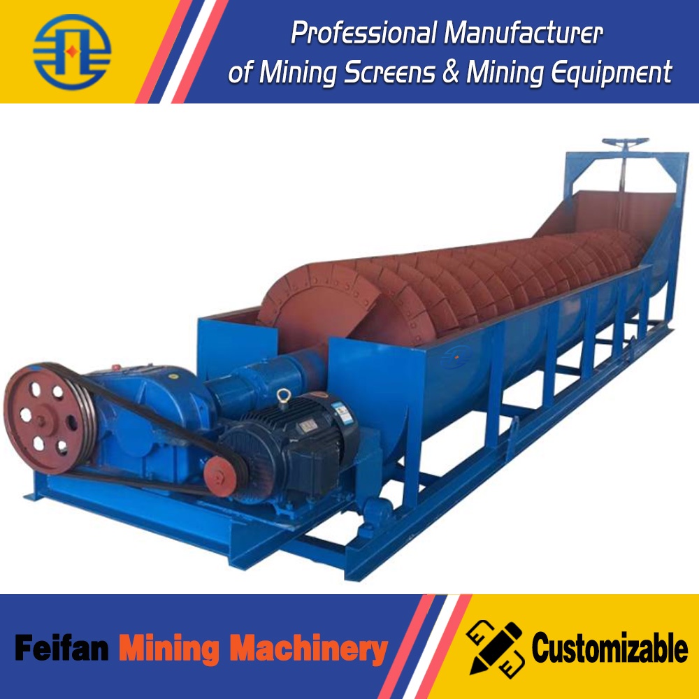 FEIFAN FG10 Low Energy Washing Equipment for River Pebble Sand with Self Settling Tank Spiral Sand Washer  