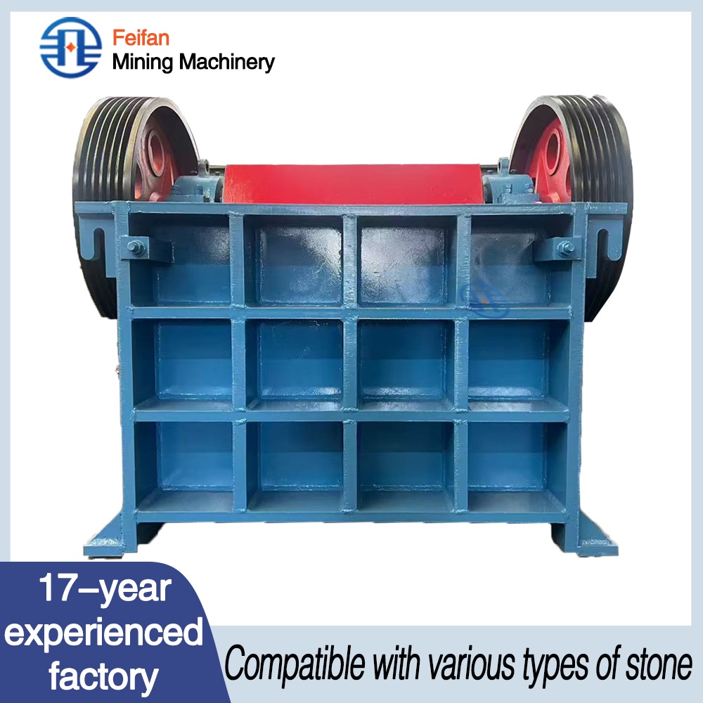 FEIFAN PXE Jaw Crusher With Magnetic Separator Option, 75 Kw Motor, For Basalt & Granite, High Wear Resistance Jaw Plates Crusher