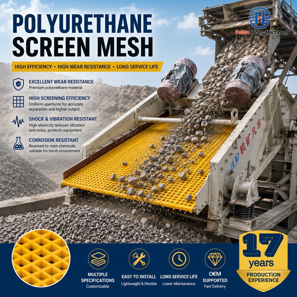 Adopting High Abrasion Resistant Formula For Mine Aggregate Classification Polyurethane Screen Mesh