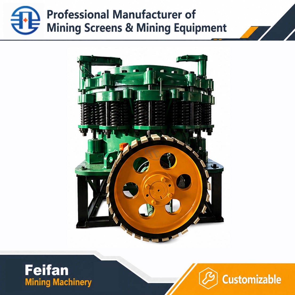 FEIFAN High Purity Finished Product Cone Crusher For Construction Aggregate And Highway Stone Production Crusher