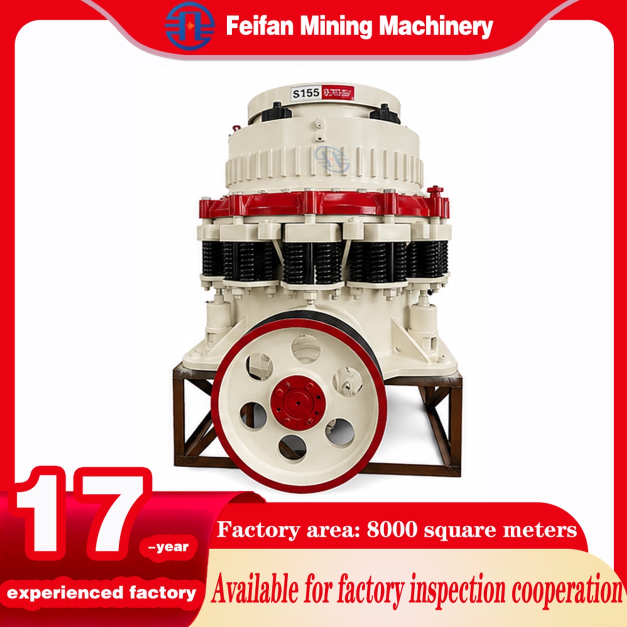 FEIFAN Intelligent Overload Protection Cone Crusher With Digital Display For Large Scale Mining Operations Crusher