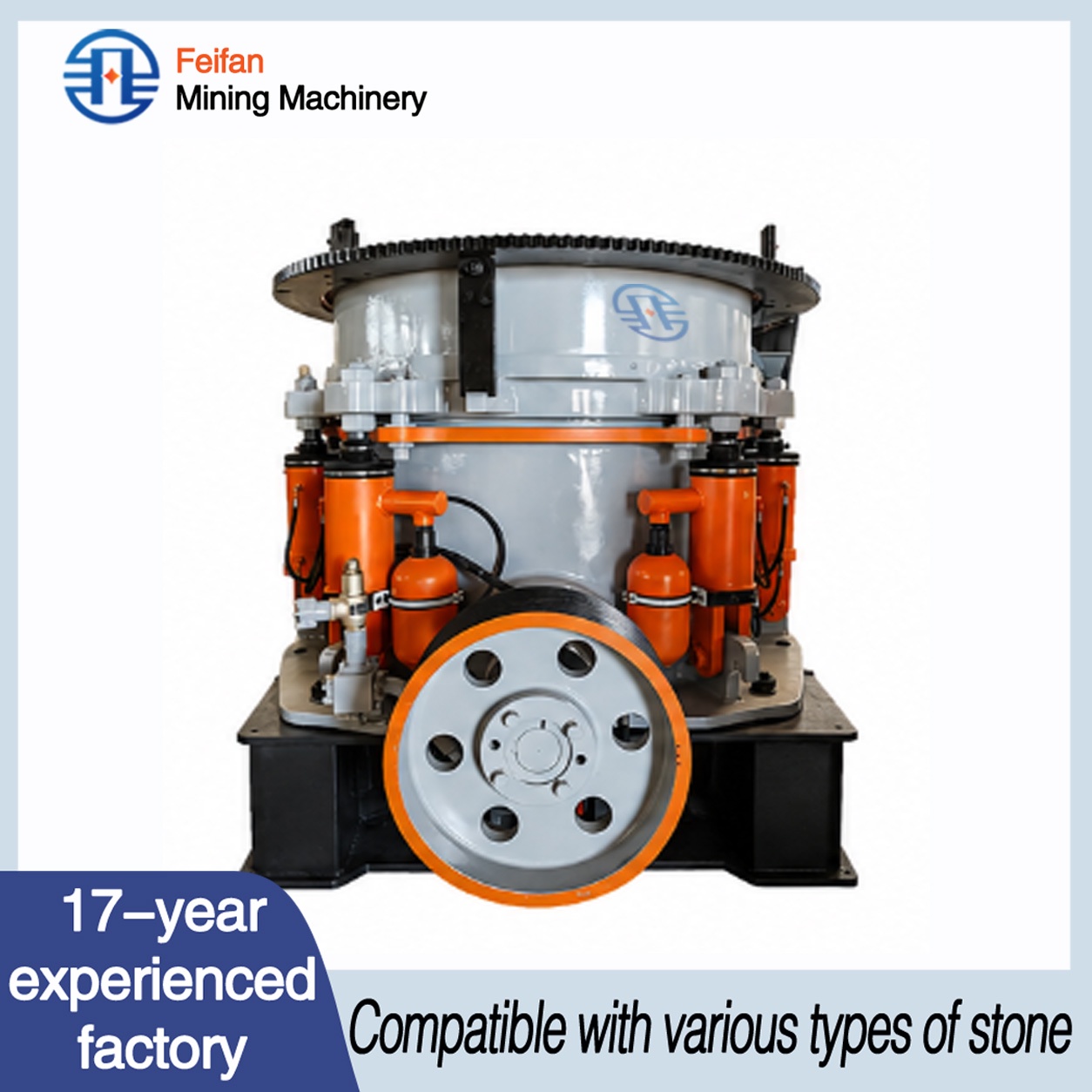 FEIFAN Compact Structure Hydraulic Cone Crusher Saving Space For Small Scale Processing Plant Crusher 