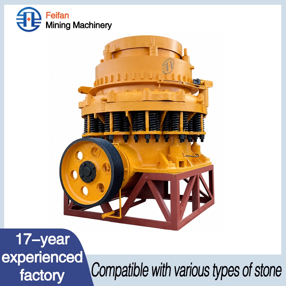FEIFAN High Output Hydraulic Cone Crusher Matched With Jaw Crusher In Complete Crushing Line Crusher